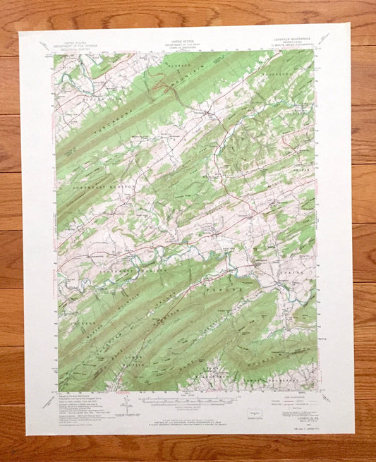 Antique Loysville, Pennsylvania 1952 US Geological Survey Topographic Map – Perry, Juniata, Cumberland County, Landisburg, Ickesburg, PA