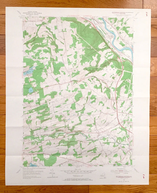 Antique Rotterdam Junction, New York 1954 US Geological Survey Topographic Map – Schenectady County, Glenville, Princetown, Duanesburg NY