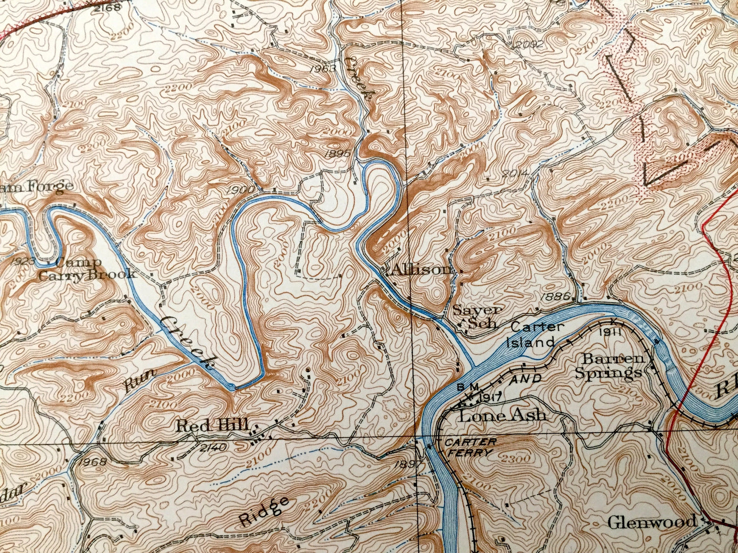 Antique Max Meadows, Virginia 1930 US Geological Survey Topographic Map – Fosters Falls, Ivanhoe, Bethany, Oak Grove, Sheeptown, Byllesby VA