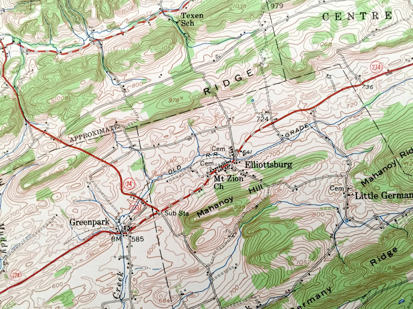 Antique Loysville, Pennsylvania 1952 US Geological Survey Topographic Map – Perry, Juniata, Cumberland County, Landisburg, Ickesburg, PA