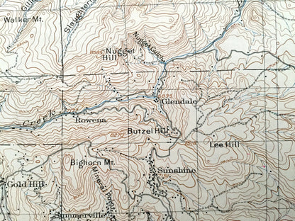Antique Boulder, Colorado 1904 US Geological Survey Topographic Map – Rocky Mountains, Lyons, Salina, Gold Hill, Sugarloaf, Jamestown, CO