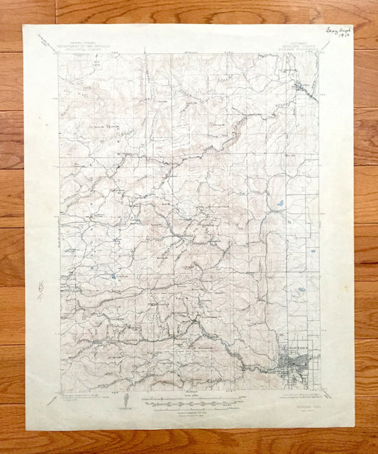 Antique Boulder, Colorado 1904 US Geological Survey Topographic Map – Rocky Mountains, Lyons, Salina, Gold Hill, Sugarloaf, Jamestown, CO