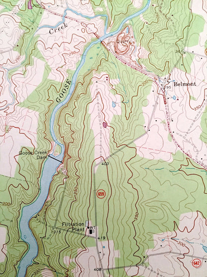 Antique Leesburg, Virginia 1968 US Geological Survey Topographic Map – Loudoun County, Woodburn Leedsville Oatlands Trap Rock Maryland VA MD