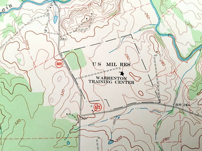 Antique Germanna Bridge, Virginia 1968 US Geological Survey Topographic Map – Fauquier, Culpeper County, Lignum, Rappahannock, Rapidan, VA