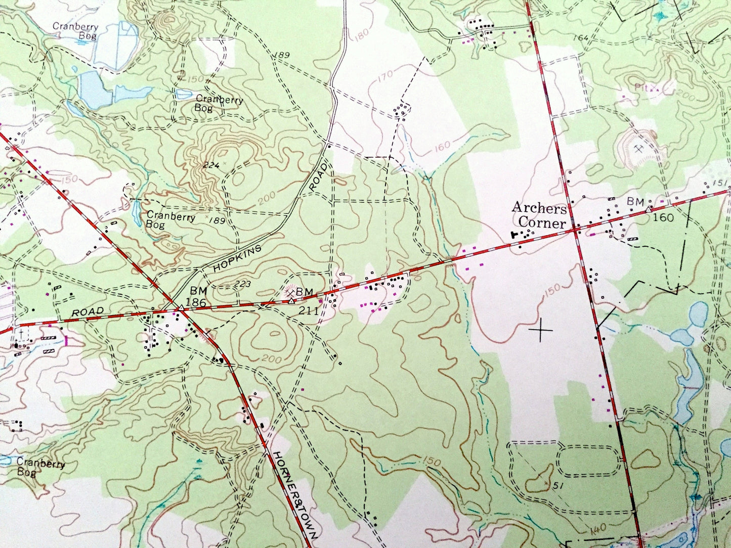 Antique Cassville, New Jersey 1957 US Geological Survey Topographic Map – Jackson, Manchester, Fort Dix, Lakehurst, Monmouth Ocean County NJ