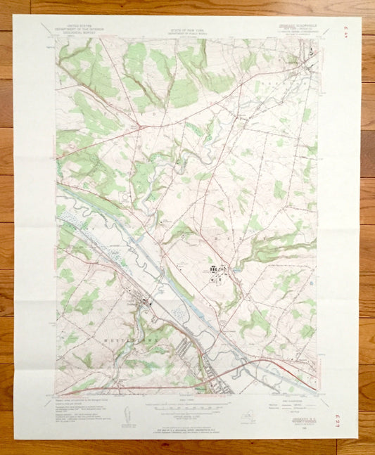 Antique Oriskany, New York 1955 US Geological Survey Topographic Map – Oneida County, Floyd, Marcy, Whitestown, Trenton, Rome, Stittville NY