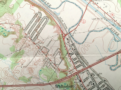 Antique Oriskany, New York 1955 US Geological Survey Topographic Map – Oneida County, Floyd, Marcy, Whitestown, Trenton, Rome, Stittville NY