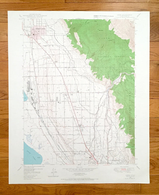 Antique Oren, Utah 1948 US Geological Survey Topographic Map – Pleasant Grove, Provo, Bench, Uinta National Forest, County, Lindon, Hardy UT