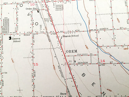 Antique Oren, Utah 1948 US Geological Survey Topographic Map – Pleasant Grove, Provo, Bench, Uinta National Forest, County, Lindon, Hardy UT