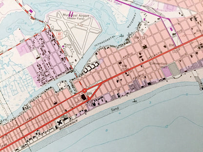 Antique Atlantic City, New Jersey 1952 US Geological Survey Topographic Map — Atlantic County, Margate City, Ventnor City, Heights, Shore NJ