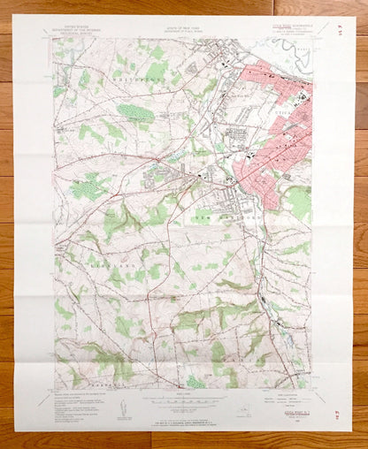 Antique Utica West, New York 1955 US Geological Survey Topographic Map – Oneida County, Yorkville, New Hartford, Kirkland, Paris, Marcy, NY