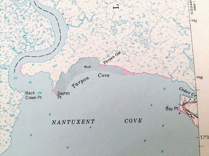 Antique Ben Davis Point, New Jersey 1956 US Geological Survey Topographic Map – Cumberland County, Fairfield, Greenwich, NJ, Kent County, DE