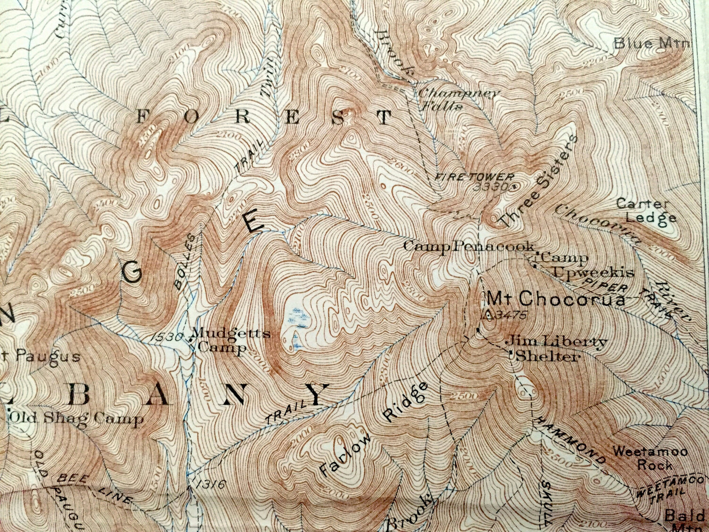 Antique Sandwich, New Hampshire 1931 US Geological Survey Topographic Map – Waterville, Moultonbroro, Squam Lake White Mountains Chocorua NH