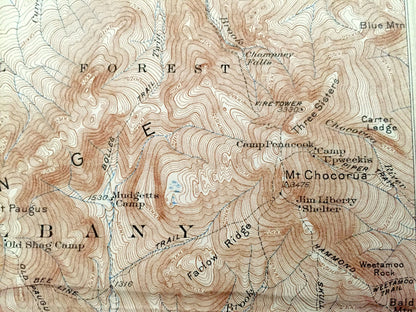 Antique Sandwich, New Hampshire 1931 US Geological Survey Topographic Map – Waterville, Moultonbroro, Squam Lake White Mountains Chocorua NH