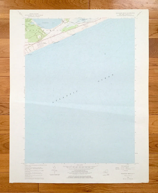 Antique Napeague Beach, New York 1956 US Geological Survey Topographic Map – Suffolk County, East, Promised Land, Hampton, Long Island, NY