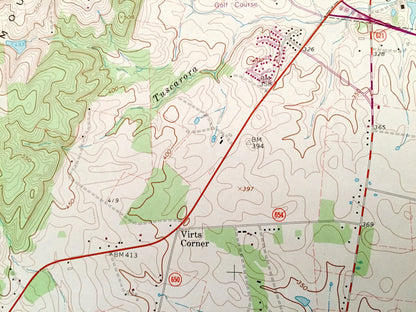 Antique Leesburg, Virginia 1968 US Geological Survey Topographic Map – Loudoun County, Woodburn Leedsville Oatlands Trap Rock Maryland VA MD