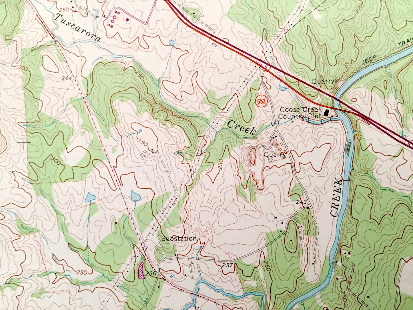 Antique Leesburg, Virginia 1968 US Geological Survey Topographic Map – Loudoun County, Woodburn Leedsville Oatlands Trap Rock Maryland VA MD