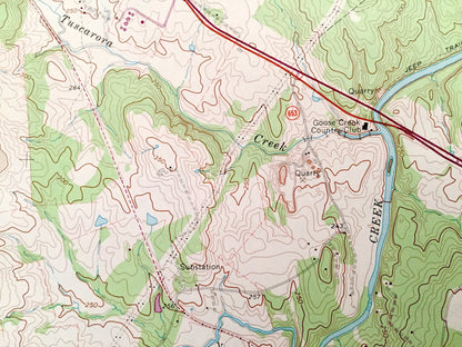 Antique Leesburg, Virginia 1968 US Geological Survey Topographic Map – Loudoun County, Woodburn Leedsville Oatlands Trap Rock Maryland VA MD