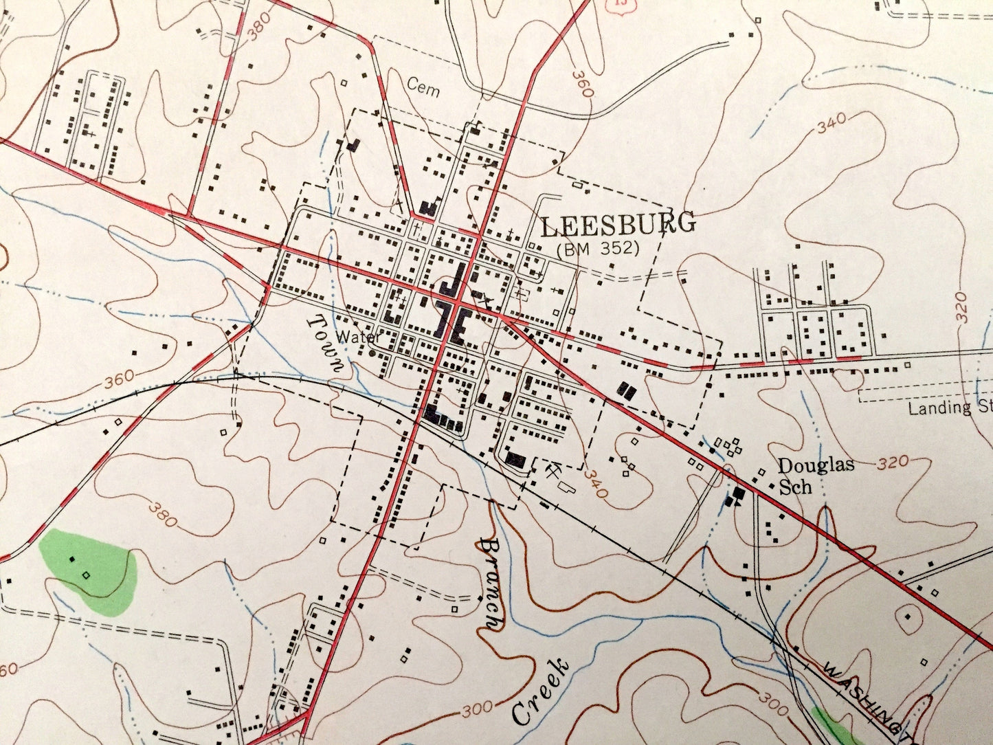 Antique Leesburg, Virginia 1952 US Geological Survey Topographic Map – Loudoun County, Woodburn Leedsville Oatlands Trap Rock Maryland VA MD