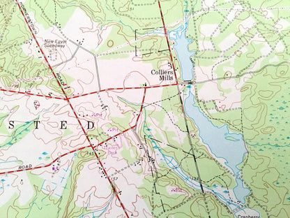 Antique Cassville, New Jersey 1957 US Geological Survey Topographic Map – Jackson, Manchester, Fort Dix, Lakehurst, Monmouth Ocean County NJ