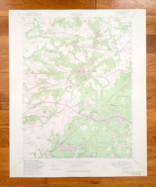 Antique Roosevelt, New Jersey 1957 US Geological Survey Topographic Map – Mercer, Monmouth County, Millstone, Jackson, East Windsor, NJ