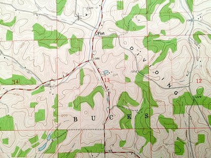 Antique Baltic, Ohio 1961 US Geological Survey Topographic Map – Holmes, Coshocton, Tuscarawas County, Crawford, Bucks, Sugar Creek, OH