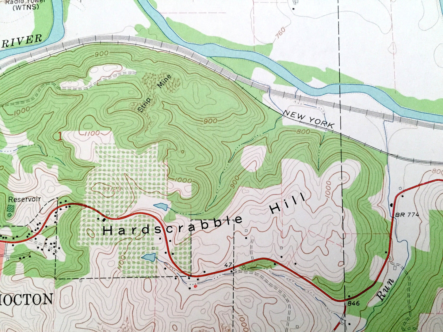 Antique Coshocton, Ohio 1961 US Geological Survey Topographic Map – Coshocton County, Mill Creek, Crawford, Keene, White Eyes, Tuscarawas OH