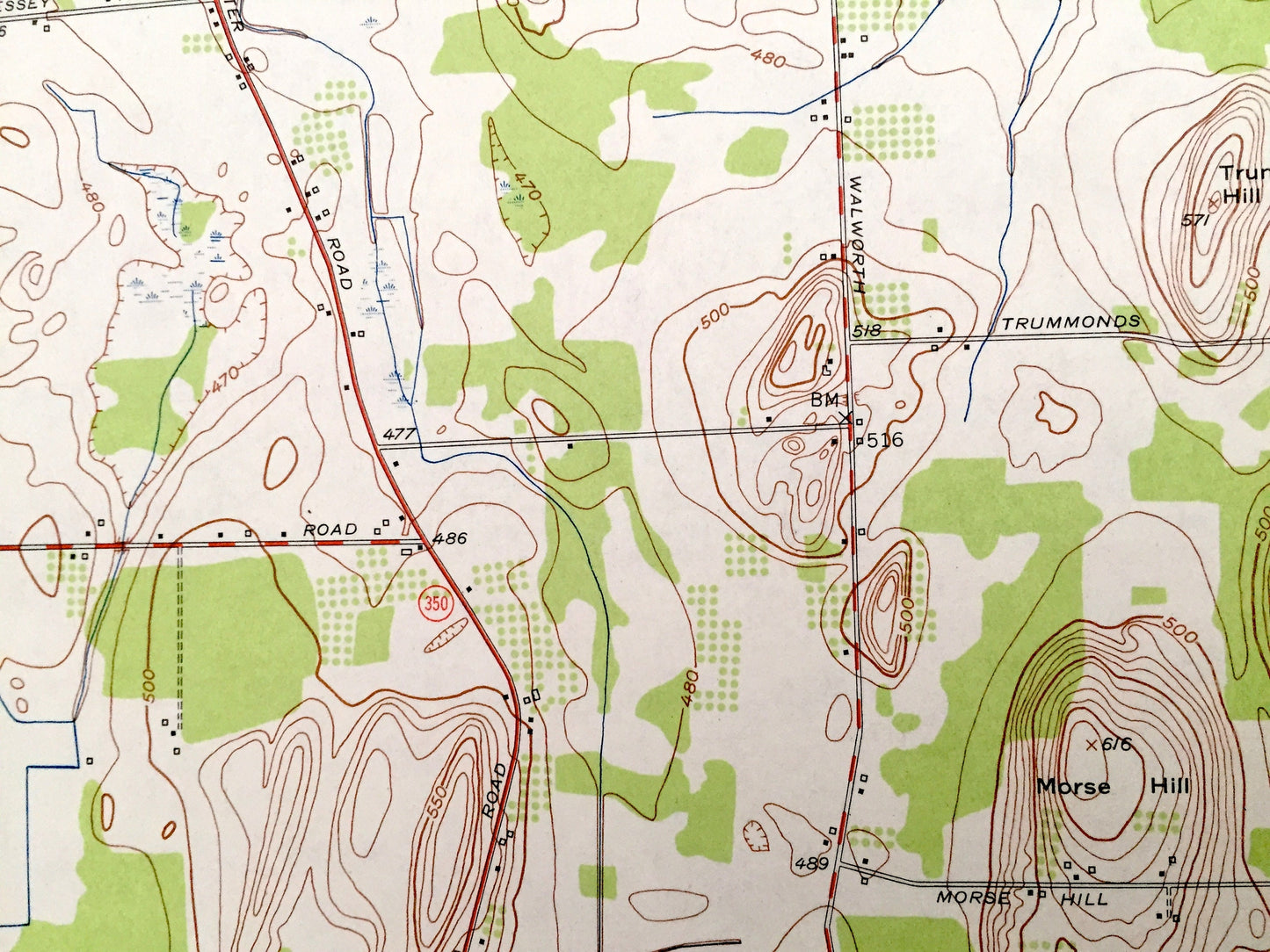 Antique Ontario, New York 1952 US Geological Survey Topographic Map – Monroe, Wayne County, Walworth, Marion, Williamson, NY