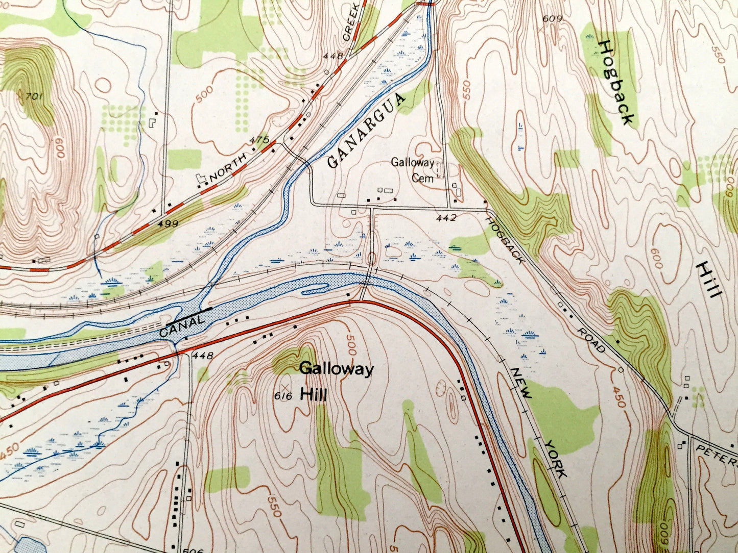 Antique Palmyra, New York 1952 US Geological Survey Topographic Map – Ontario, Wayne County, Macedonia, Farmington, Manchester, Phelps, NY