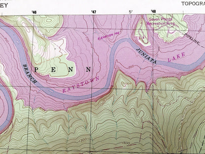 Antique Cassville, Pennsylvania 1994 US Geological Survey Topographic Map – Huntingdon County, Todd, Cass, Penn, Union, Beavertown Calvin PA