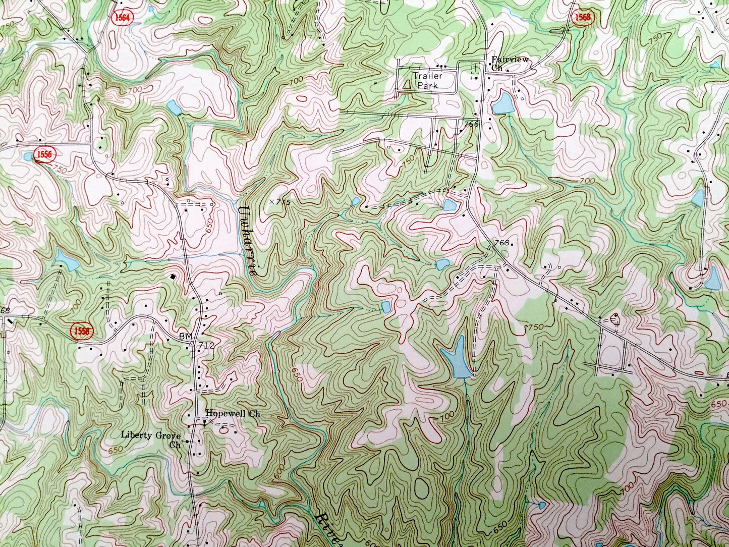 Antique Glenola, North Carolina 1970 US Geological Survey Topographic Map – Randolph County, Hillsville, Edgar, New Market, Flint Hill, NC