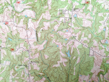 Antique Glenola, North Carolina 1970 US Geological Survey Topographic Map – Randolph County, Hillsville, Edgar, New Market, Flint Hill, NC