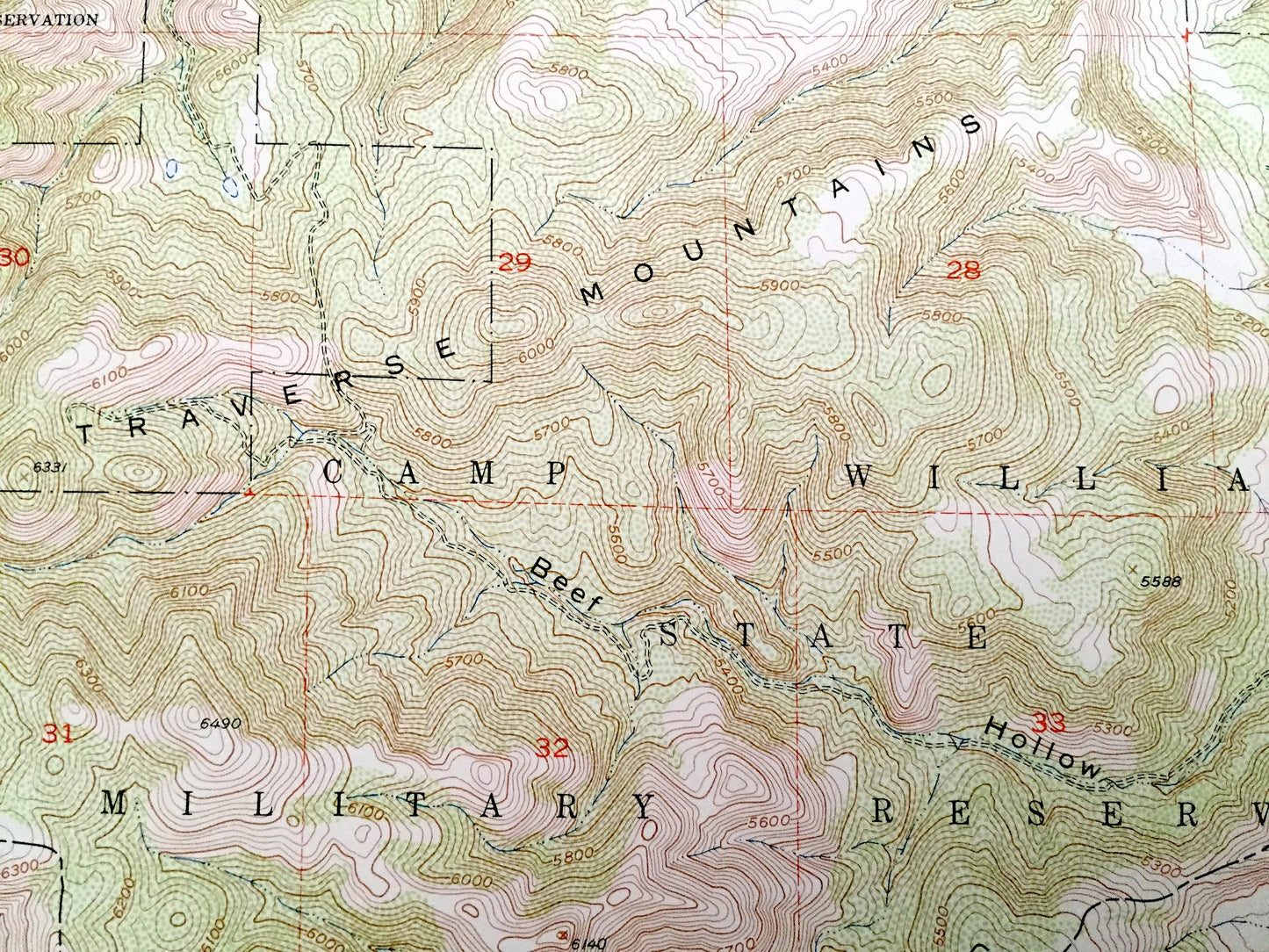 Antique Jordan Narrows, Utah 1951 US Geological Survey Topographic Map – Salt Lake County, Camp Williams Military Reservation, River City UT