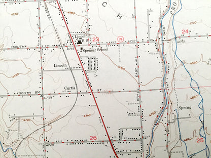 Antique Oren, Utah 1948 US Geological Survey Topographic Map – Pleasant Grove, Provo, Bench, Uinta National Forest, County, Lindon, Hardy UT