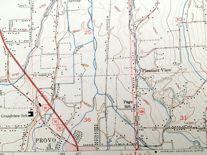 Antique Oren, Utah 1948 US Geological Survey Topographic Map – Pleasant Grove, Provo, Bench, Uinta National Forest, County, Lindon, Hardy UT