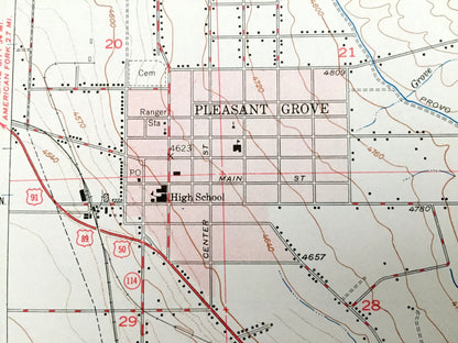 Antique Oren, Utah 1948 US Geological Survey Topographic Map – Pleasant Grove, Provo, Bench, Uinta National Forest, County, Lindon, Hardy UT