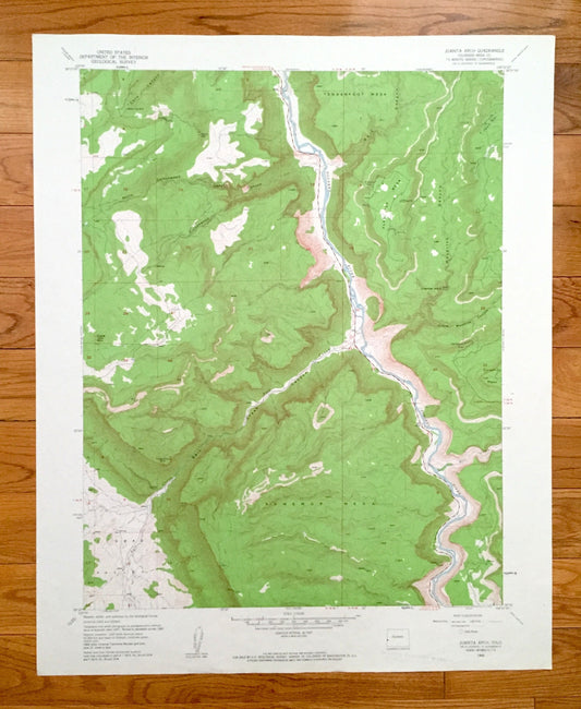 Antique Juanita Arch, Colorado 1960 US Geological Survey Topographic Map – Mesa County, Gateway, Red Canyon, Dolores River, Tenderfoot, CO