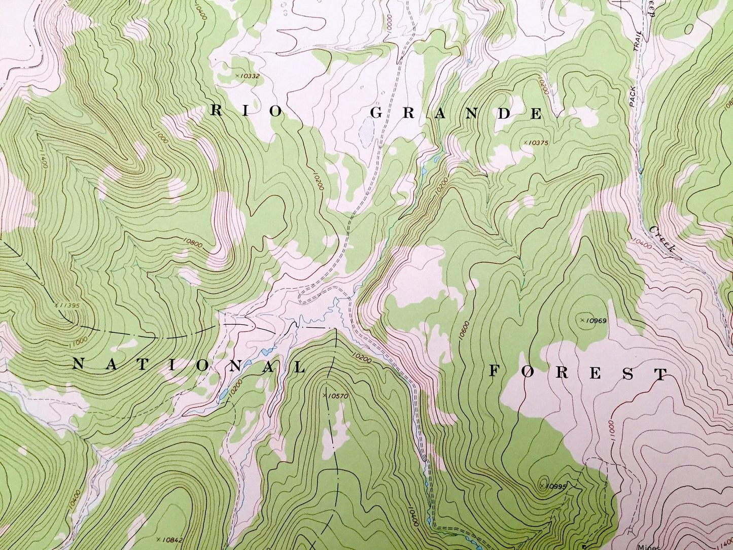 Antique Mesa Mountain, Colorado 1967 US Geological Survey Topographic Map – Saguache, Mineral County, Rio Grande National Forest, CO