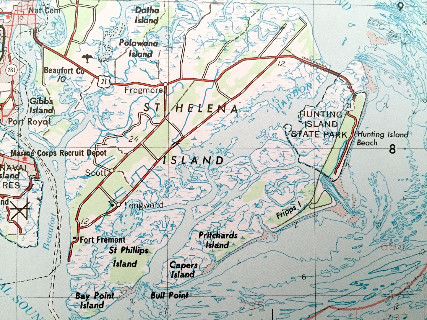 Antique Savannah, Georgia 1957 US Geological Survey Topographic Map – South Carolina, Statesboro, Claxton, Sylvania, Millen, Bloomingdale GA