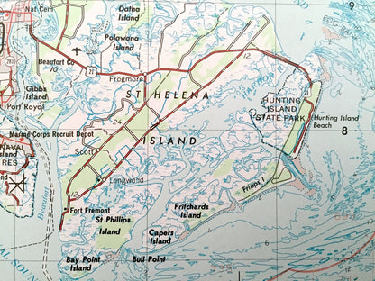 Antique Savannah, Georgia 1957 US Geological Survey Topographic Map – South Carolina, Statesboro, Claxton, Sylvania, Millen, Bloomingdale GA