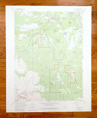Antique Longs Peak, Colorado 1961 US Geological Survey Topographic Map – Boulder, Larimer County, Estes Park, Beaver Point, CO