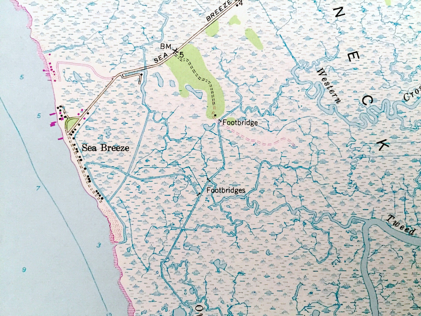 Antique Ben Davis Point, New Jersey 1956 US Geological Survey Topographic Map – Cumberland County, Fairfield, Greenwich, NJ, Kent County, DE