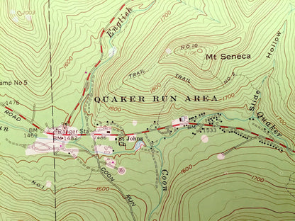 Antique Red House, New York 1962 US Geological Survey Topographic Map – Cattaraugus County, Cold Spring, Elko Allegany Indian Reservation NY