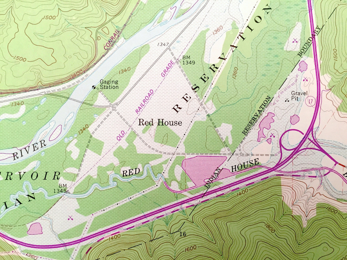Antique Red House, New York 1962 US Geological Survey Topographic Map – Cattaraugus County, Cold Spring, Elko Allegany Indian Reservation NY