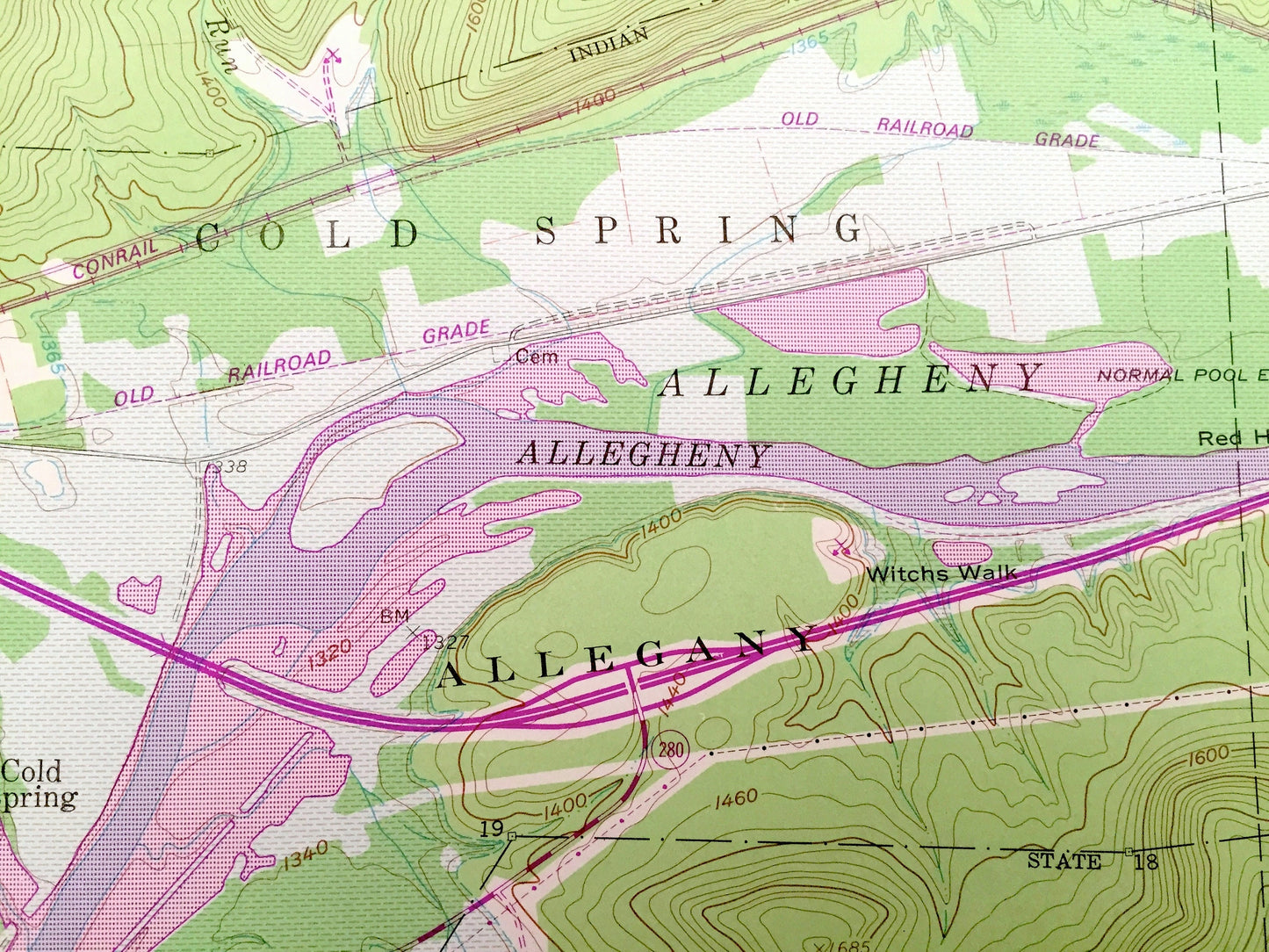 Antique Red House, New York 1962 US Geological Survey Topographic Map – Cattaraugus County, Cold Spring, Elko Allegany Indian Reservation NY