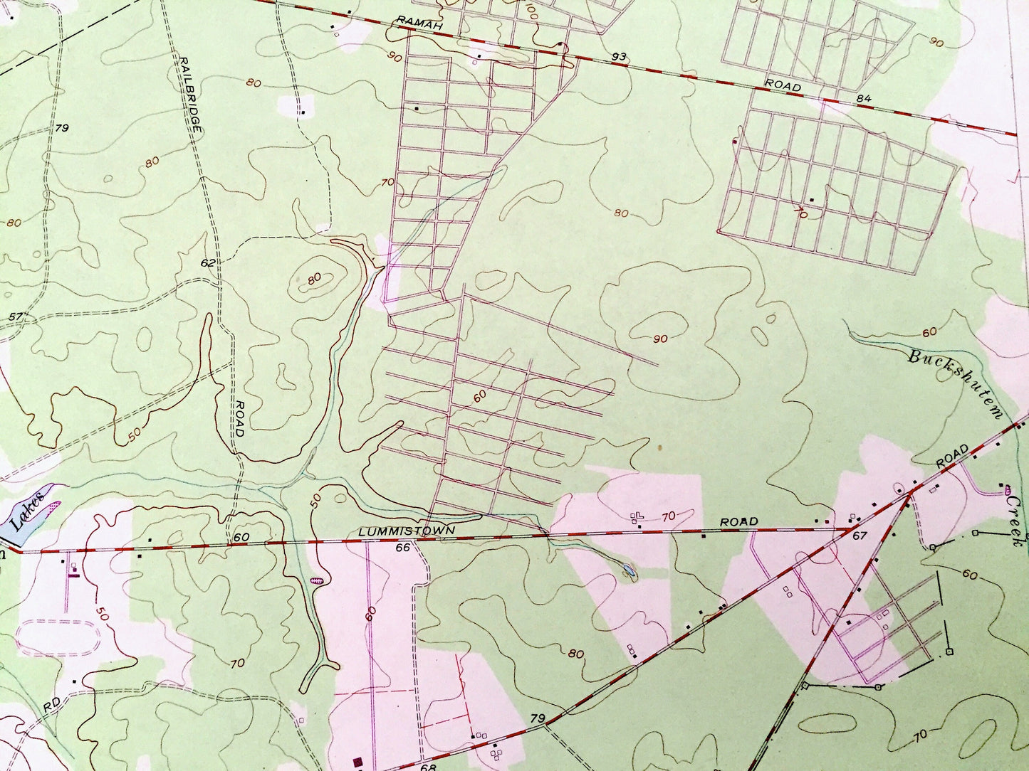 Antique Cedarville, New Jersey 1956 US Geological Survey Topographic Map – Cumberland County, Fairfield, Lawrence, Downe, Newport, NJ