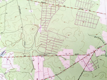Antique Cedarville, New Jersey 1956 US Geological Survey Topographic Map – Cumberland County, Fairfield, Lawrence, Downe, Newport, NJ
