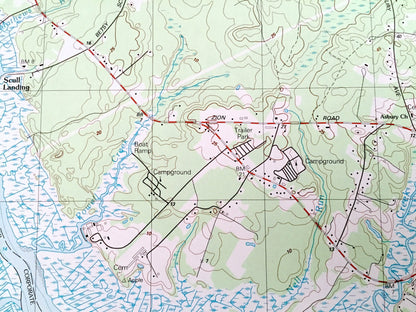 Antique Marmora, New Jersey 1989 US Geological Survey Topographic Map – Atlantic, Cape May County, Egg Harbor, Upper, Middletown, NJ