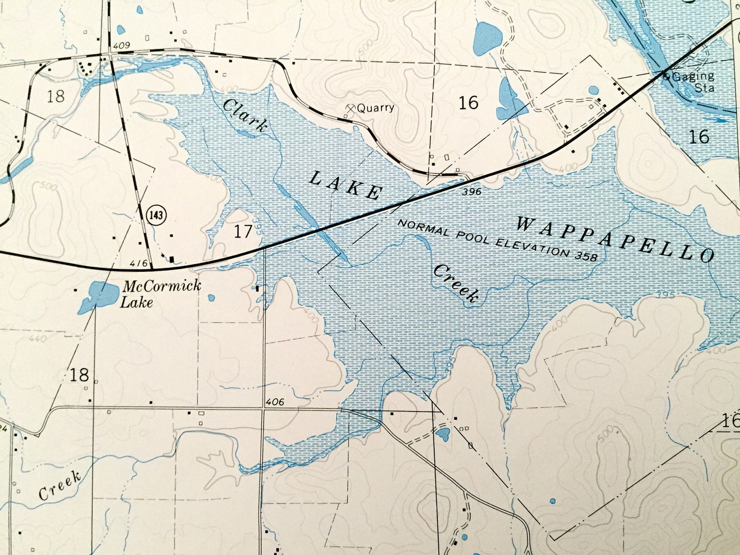Antique Patterson, Missouri 1968 US Geological Survey Topographic Map – Wayne County, Cedar Creek, Sam A Baker State Park, MO