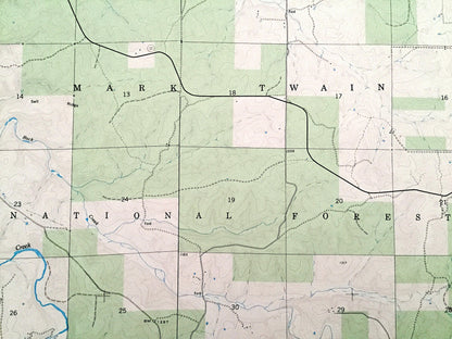 Antique Roby, Missouri 1954 US Geological Survey Topographic Map – Laclede, Pulaski, Texas County, Plato, Evening Shade, Palace, MO